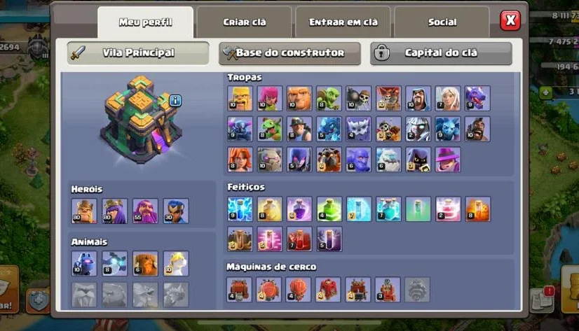 conta clash of clans