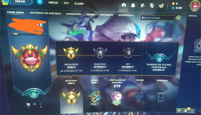 Conta League of Legends Gold 2 113 skins
