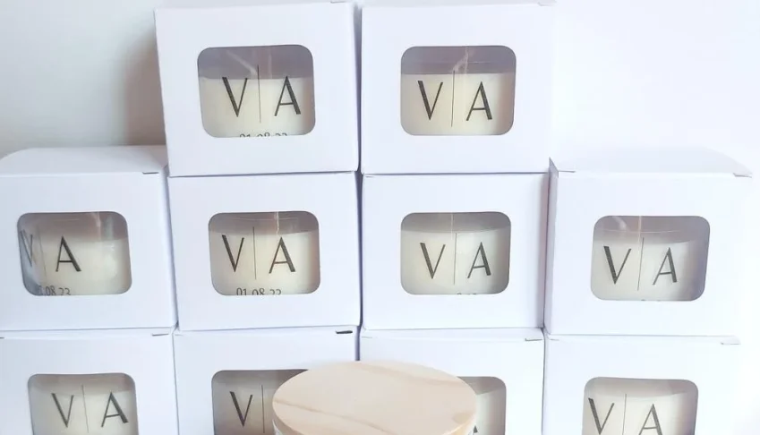Vela Aromática Personalizada Casamento 120g