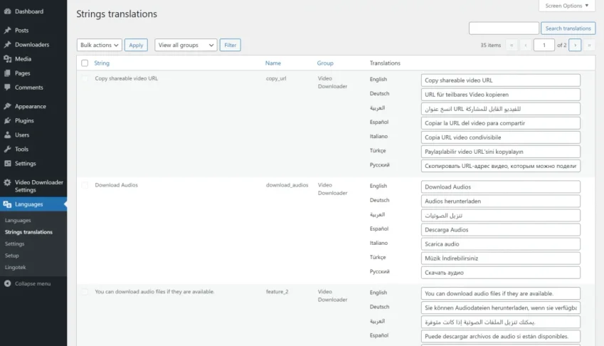 Tema WordPress Sistema Saas Download de Videos