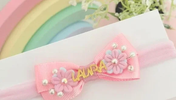 Faixa de Cabelo para Bebê Personalizada