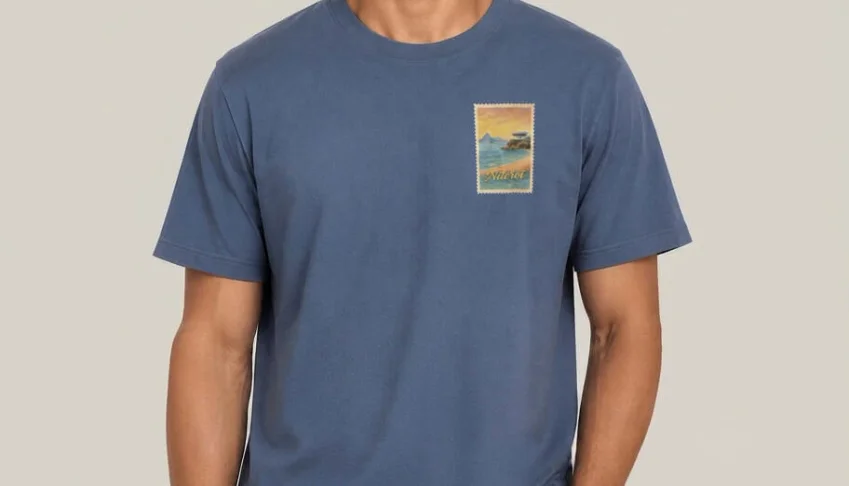 Camiseta Azul Índigo Selo