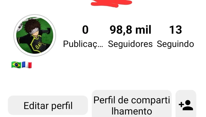 Conta Instagram 98,8 mil seguidores.