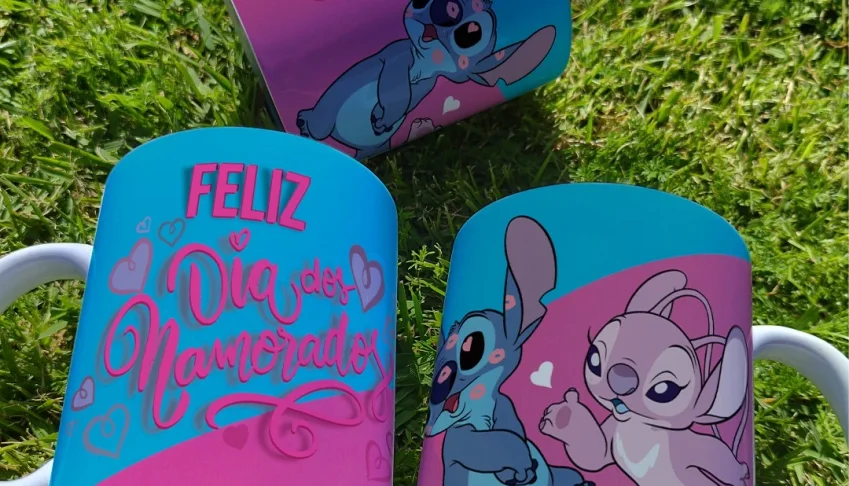 Caneca Namorados Personagens
