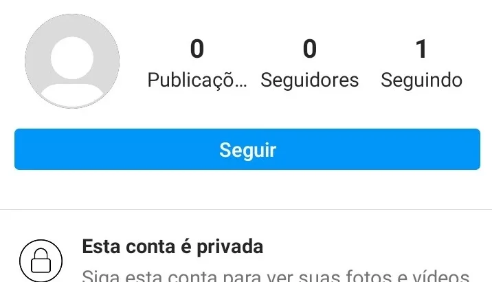 Conta vazia
