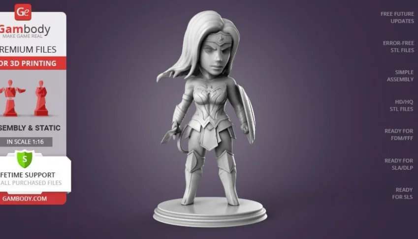 Chibi Wonder Woman stl