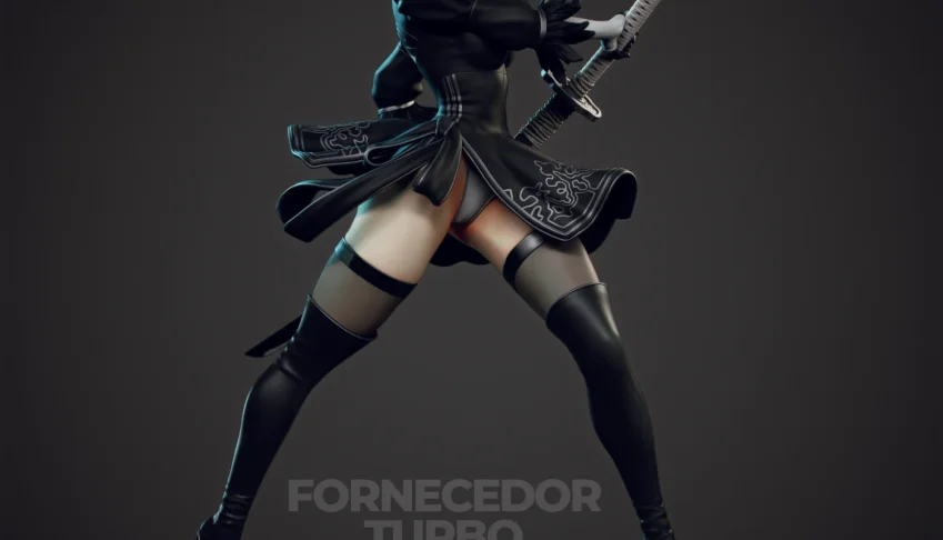 2B - Nier Automata 3D - Arquivo .Stl Para Impressão 3D