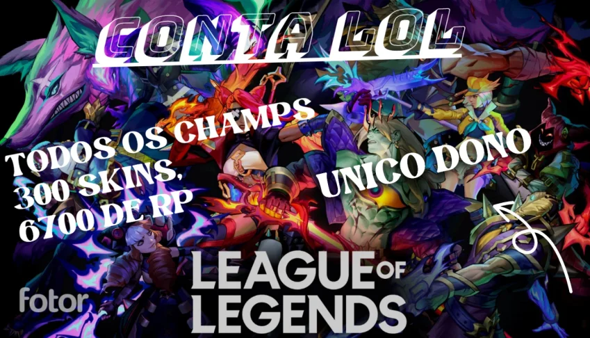 Conta Lol - Unrakend, Todos Os Champs, 300 Skins, 6700 De Rp