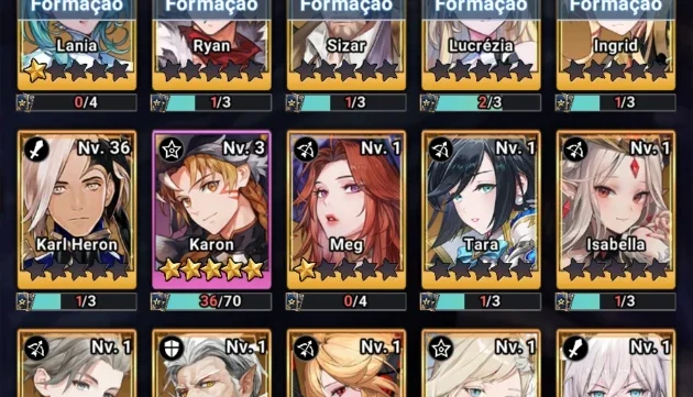 Conta do Seven Knights Idle Adventure Mobile Lev 301