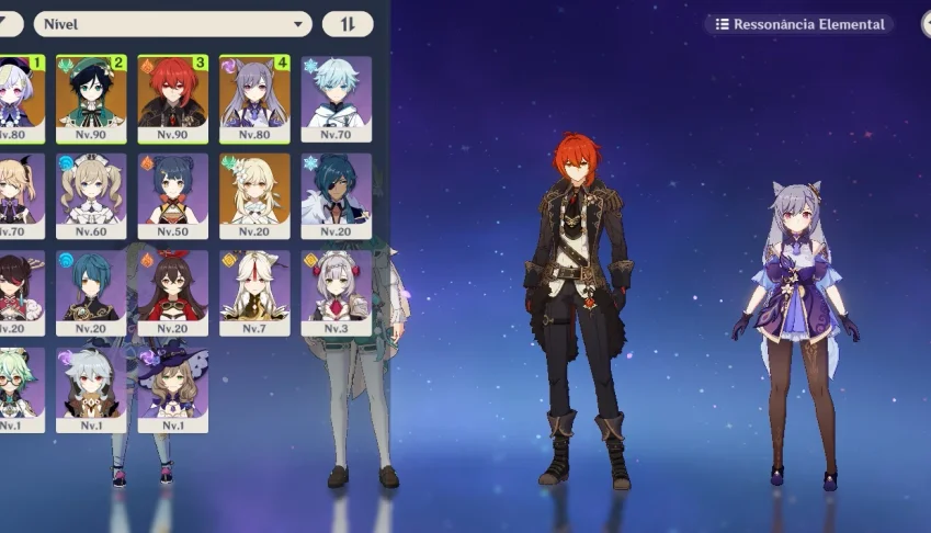 [AR50] DILUC - VENTI - QIQI - KEQING + 13 PERSONAGENS 4*