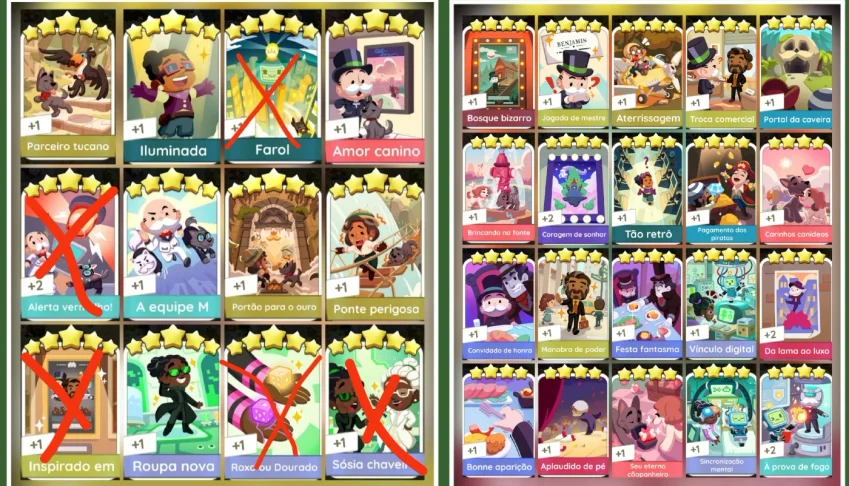 Adesivos Monopoly go