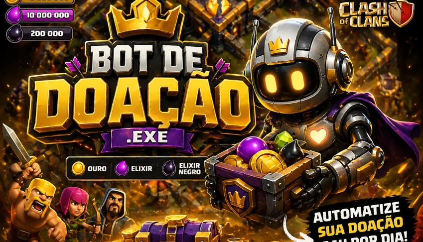 BOT PARA DOAÇÕES CLASH OF CLANS | ATUALIZADO