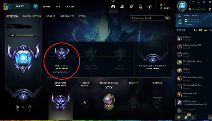League Of Legends Diamante III - Desapego