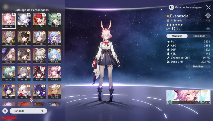 Conta de Honkai Star Rail Várias Jades e Personagens 5✯