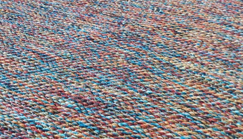 tapete tear algodão  colorido  1,50 x 2,00