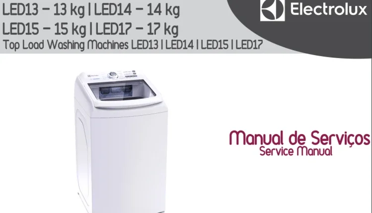 Electrolux Manual Técnico Máquina de Lavar LED14 Essential