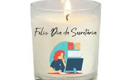 Lembrança Vela Aromática Dia da Secretária 200g