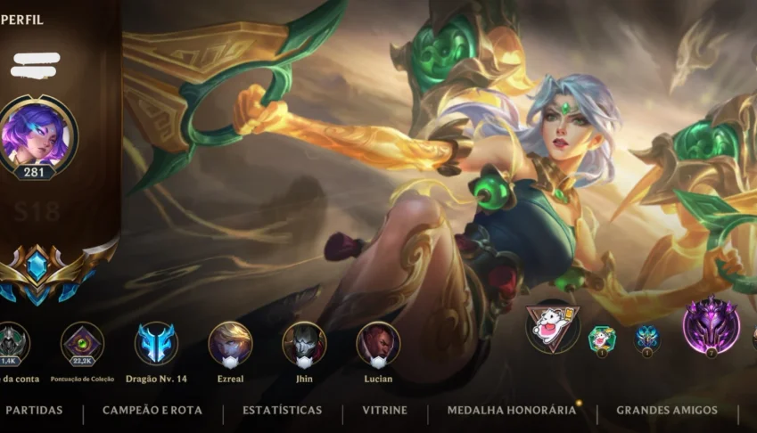 Conta Wild Rift 88 skins nível 281 Ex Challenger