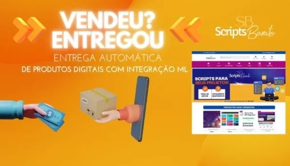 Site com Entrega de Produtos Digitais Automático+Gateway ML