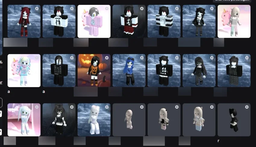 conta roblox nick de uma palavra legivel com muitos itens