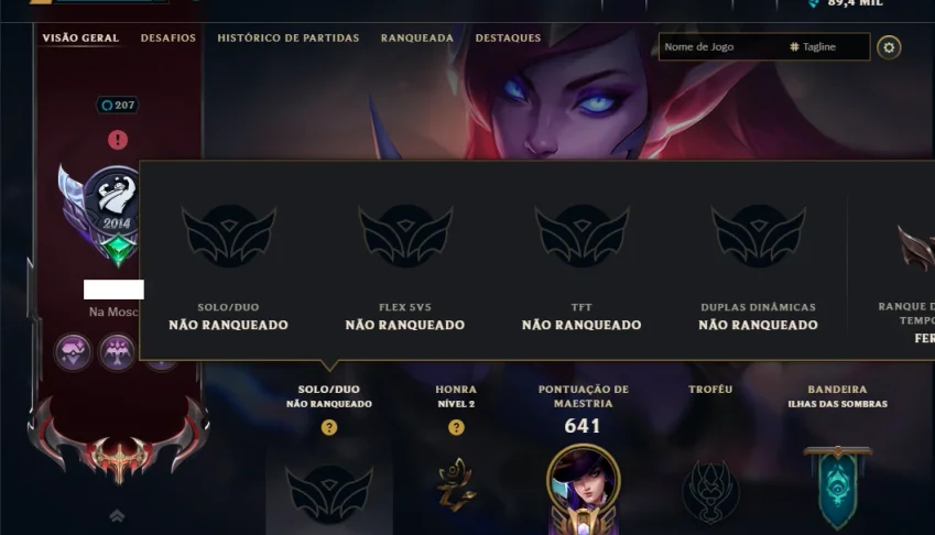 Unranked com TODOS os Champs e 184 Skins ( MONO ADC )
