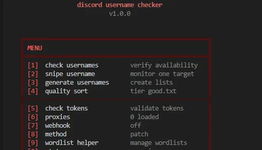 Discord Username Checker