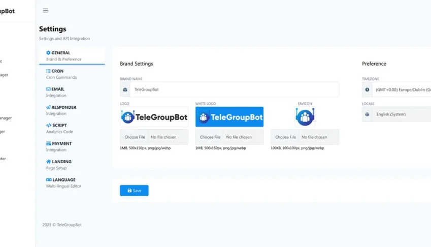 Sistema Saas  gerenciador de grupos no telegram