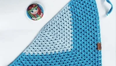 Bandana / Lenço para Cabeça em Crochê