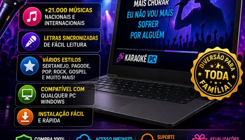 🎤 Karaokê Para Pc | 21 Mil Músicas 🎶