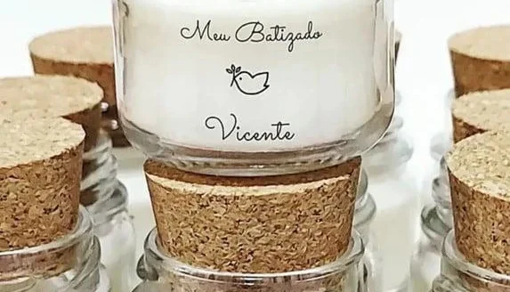 Mini Vela Perfumada Batizado 40g