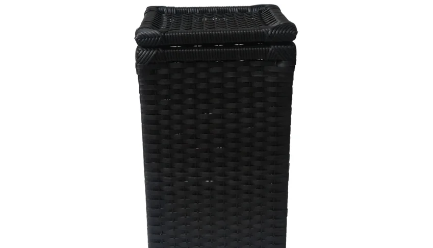 Cesto de Roupa Sintético Preto 30x30x60