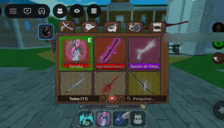 Conta de king legacy level máximo!!! (e barata)
