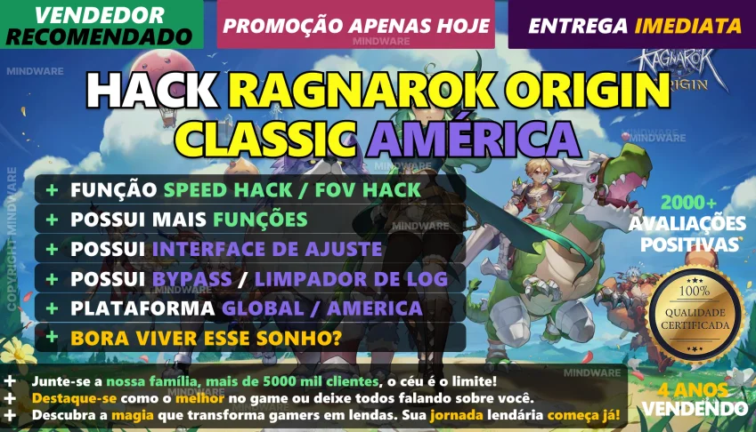 RAGNAROK ORIGIN CLASSIC AM ✅ EXCLUSIVO E PRIVADO RECOMENDADO