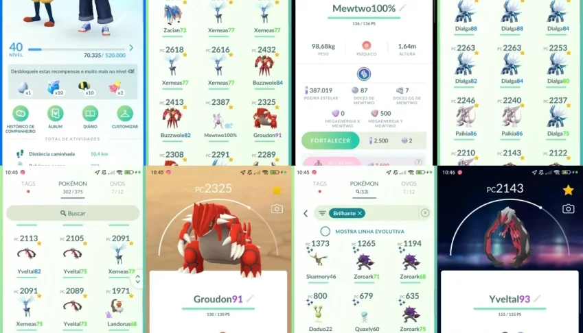 Pokémon Go LVL 40 | Mewtwo 100% com Fundo | 35 Lendários |