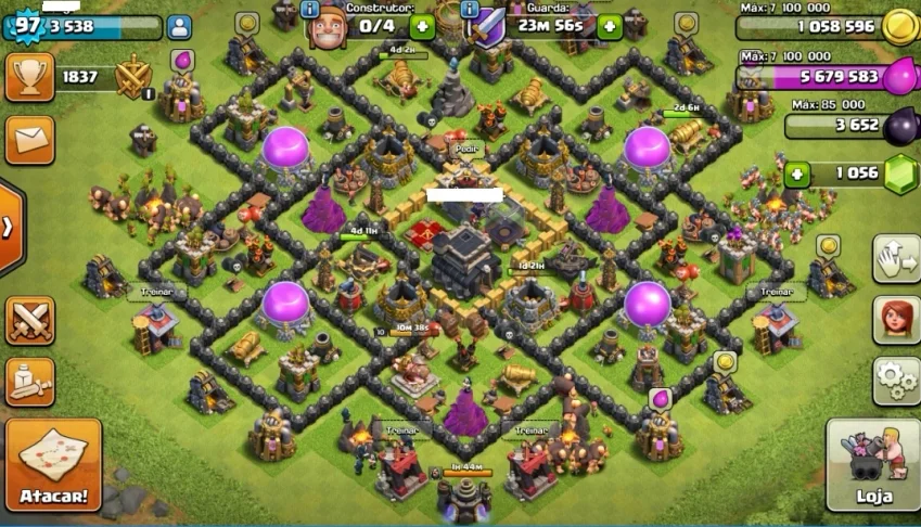 Conta CV 9 Clash of clans