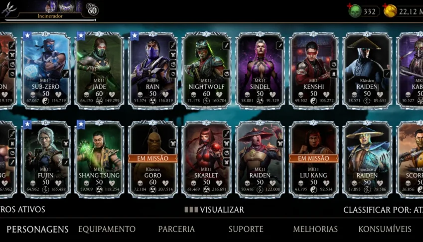 Vendo conta de mortal Kombat de mobile conta de Android