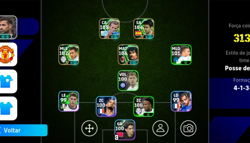 Conta efootball , com forlan , gullit e raul blitz
