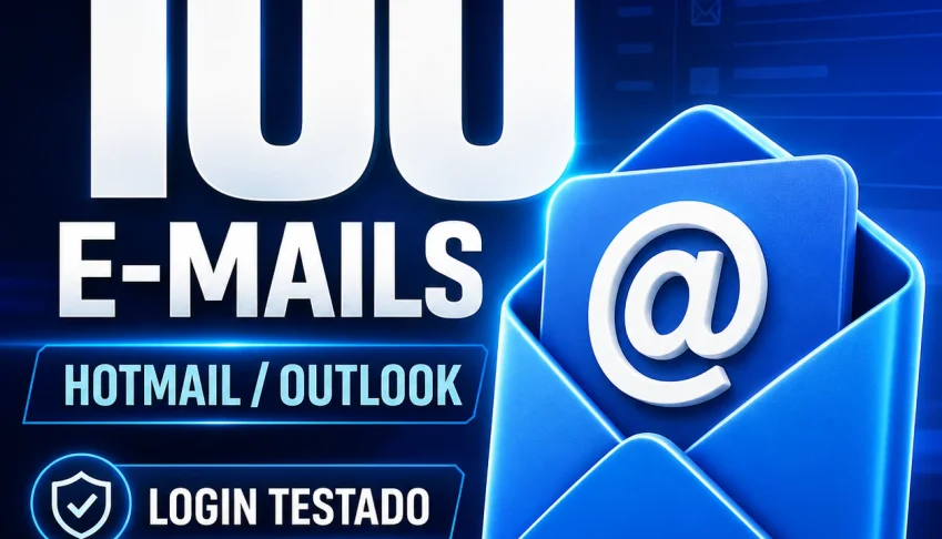 100 Contas Hotmail/Outlook Novas | Login Testado