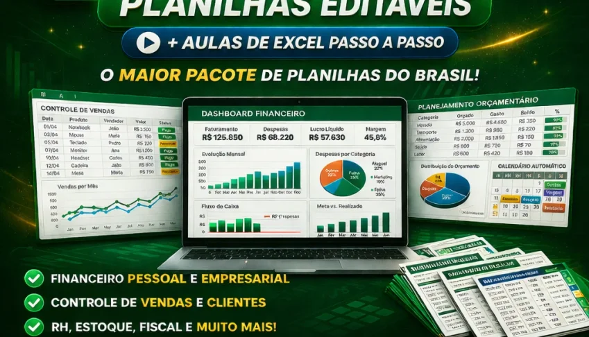 15K Planilha + Bonus De Aula De Excel