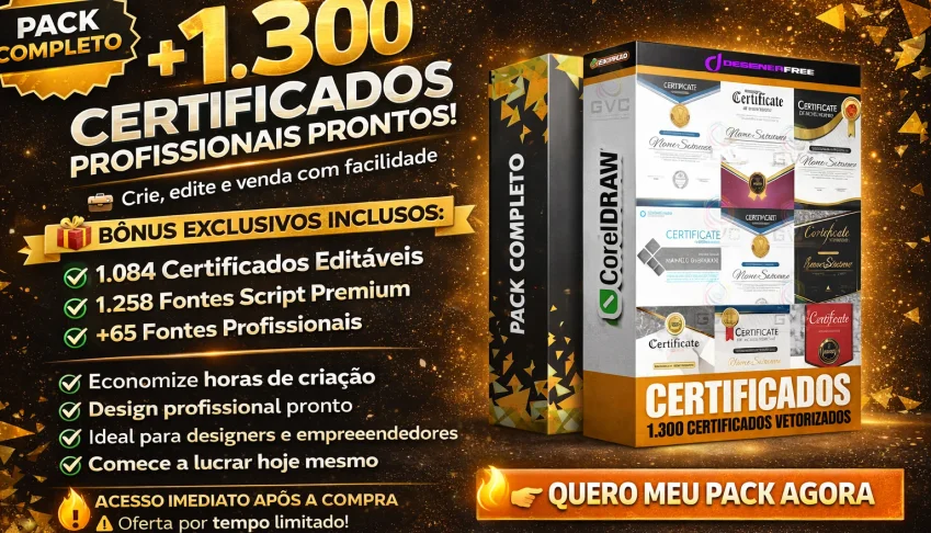 Pack Completo De Certificados Profissionais+ Bônus Exclusivo
