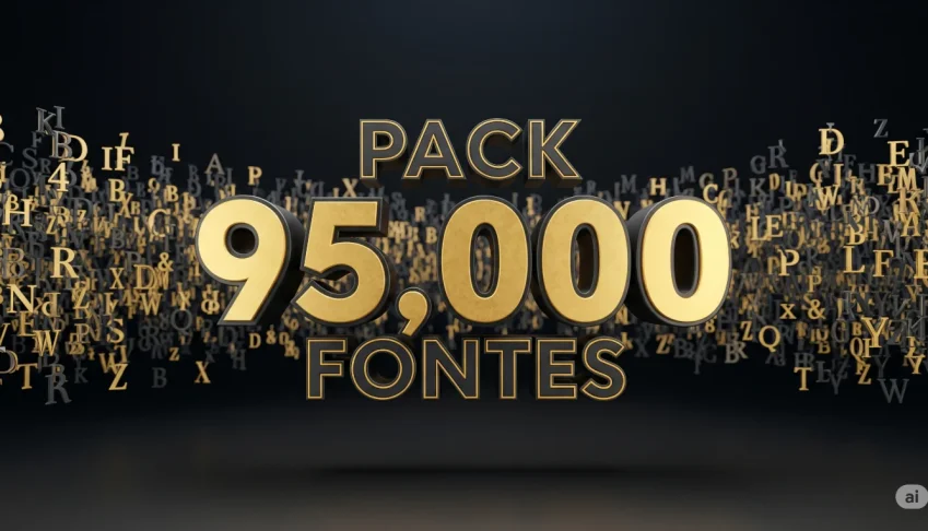 Pack 95.000 Fontes Profissionais - Eleve seu Design!