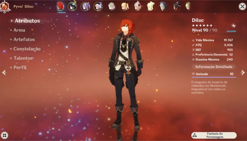 AR52, Dilluc, Venti, KEqing, Qiqi, Mona, Albedo, Conta Top