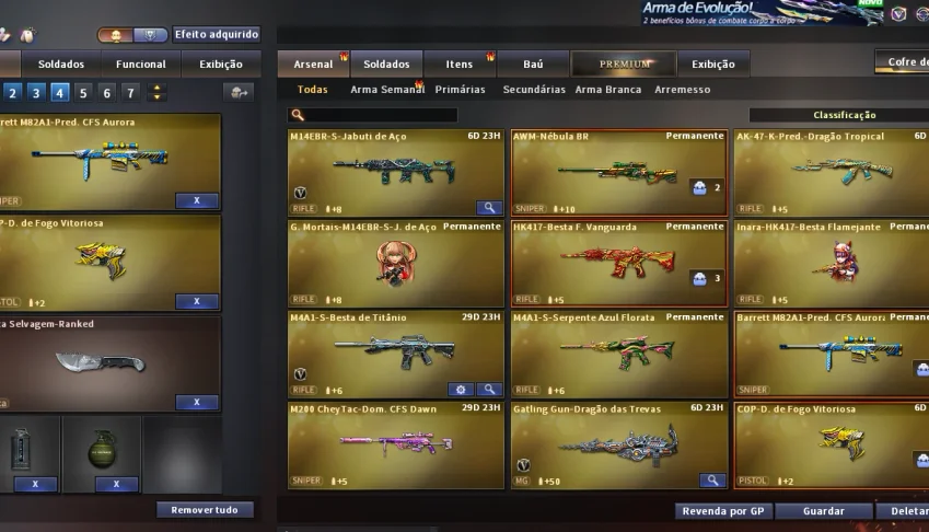 Conta Barrinha de Prata com Hk417 e Awp Nebula Permanente.