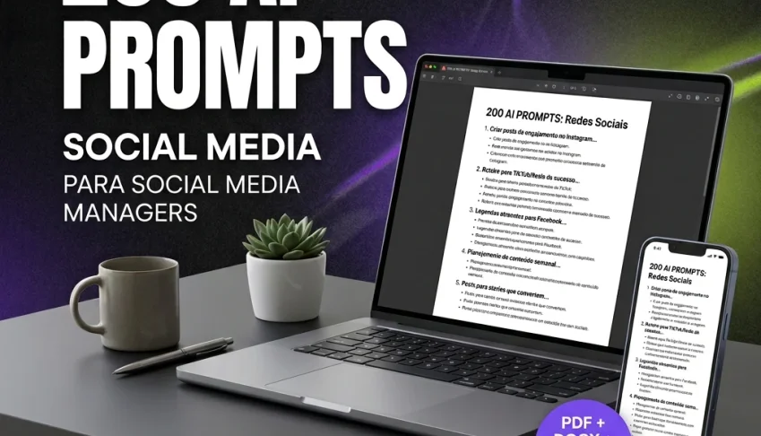 SocialFlow 200 — 200 Prompts de IA para Social Media 2026/27