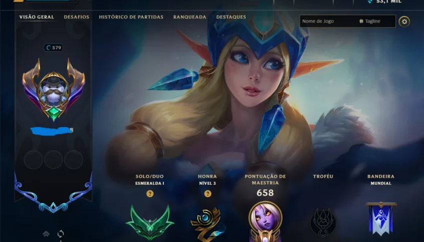 Vendo conta de lol baratinha