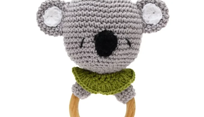Chocalho Urso Amigurumi