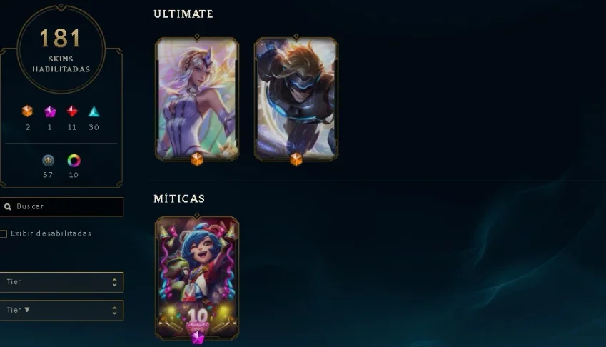 Conta de lol lvl 180+ todos os campeoes 181 skin, 2 ultimate