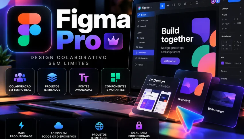 🎨 Figma Pro Edu | 2 Anos | 3.000 Créditos/Mês