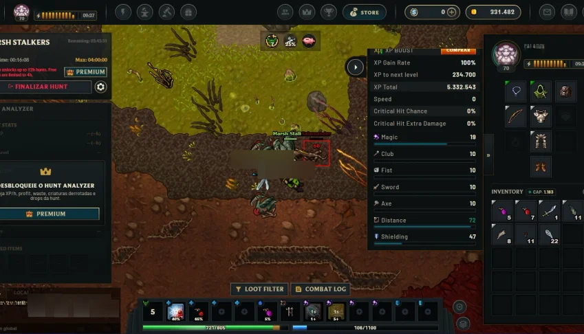 Conta F2P Tíbia idle: Stonegy