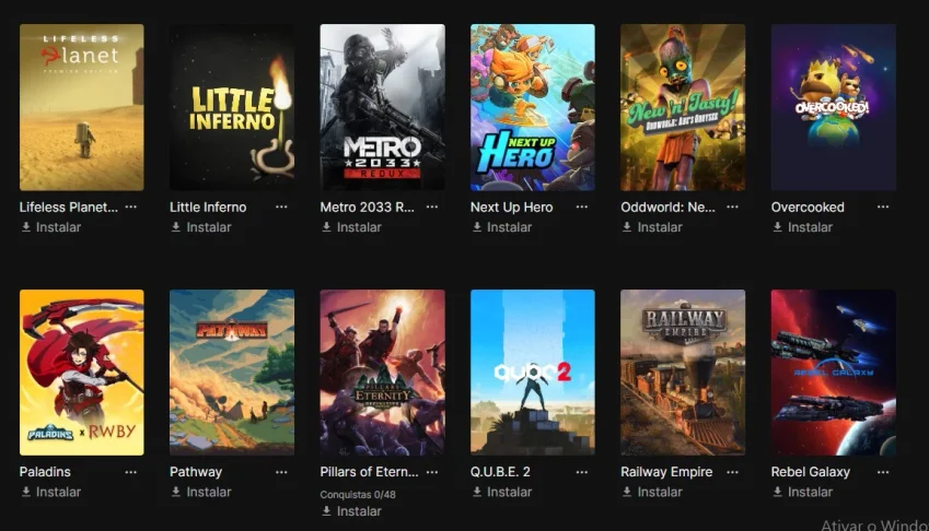 conta epic games
